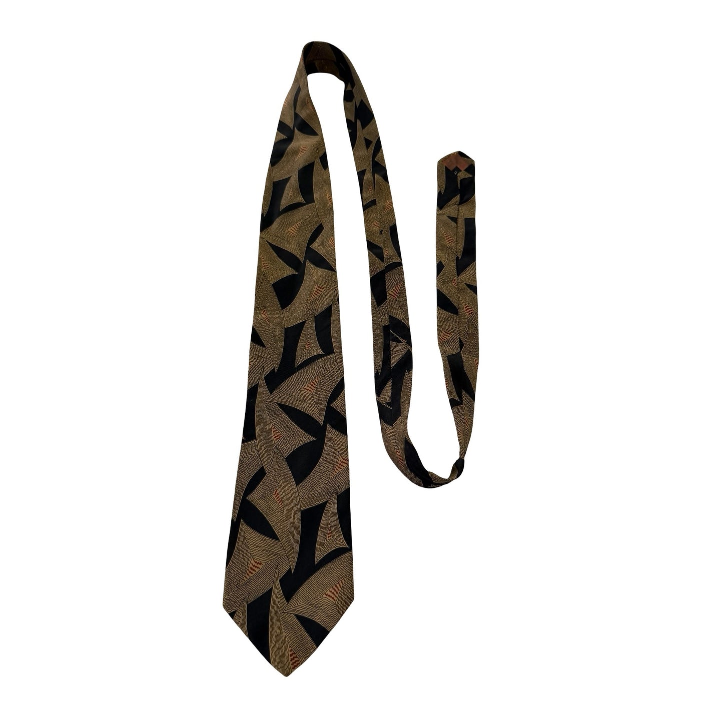 Vintage Giorgio Danielli 100% Silk Necktie Hand Made in Italy Abstract Geometric Tie