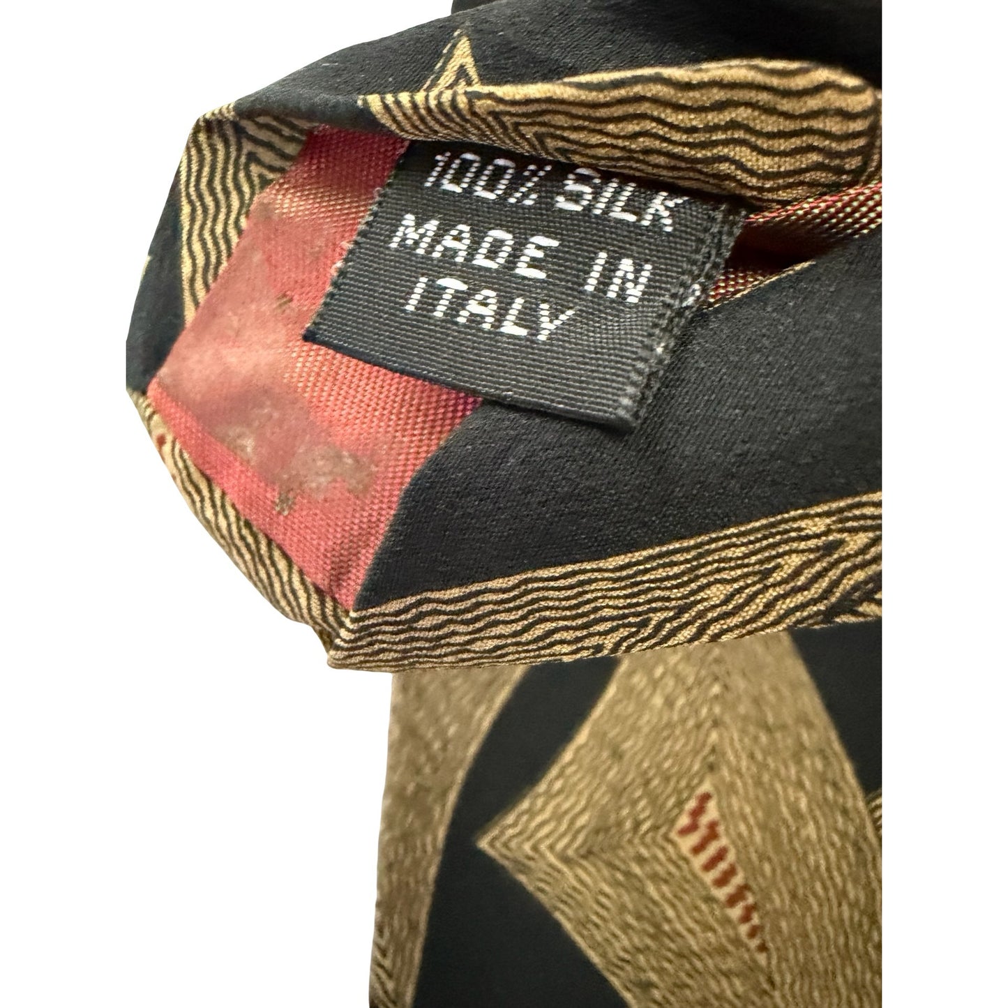 Vintage Giorgio Danielli 100% Silk Necktie Hand Made in Italy Abstract Geometric Tie