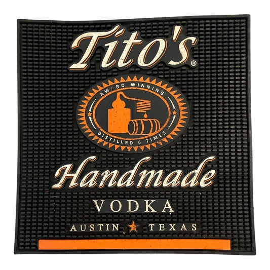 VTG Tito’s Handmade Vodka Bar Mat – Rubber Spill Mat – Austin Texas – 2010s – 16x16"