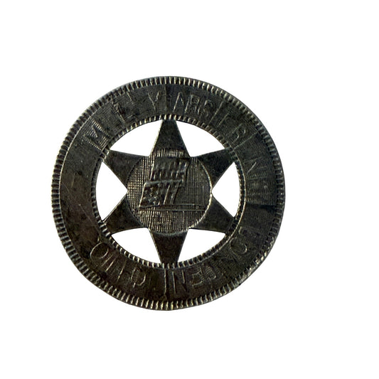 Antique 1926 M L Yarger New Londen Ohio Aluminum Advertising Token Geo W Heene Cleveland