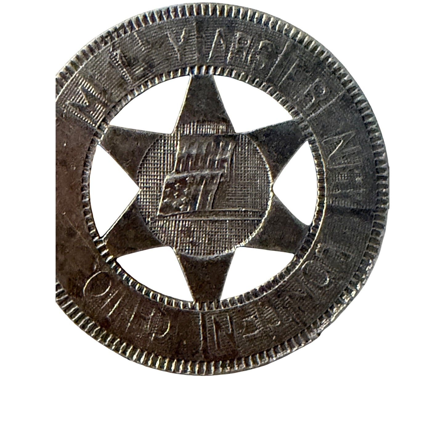 Antique 1926 M L Yarger New Londen Ohio Aluminum Advertising Token Geo W Heene Cleveland