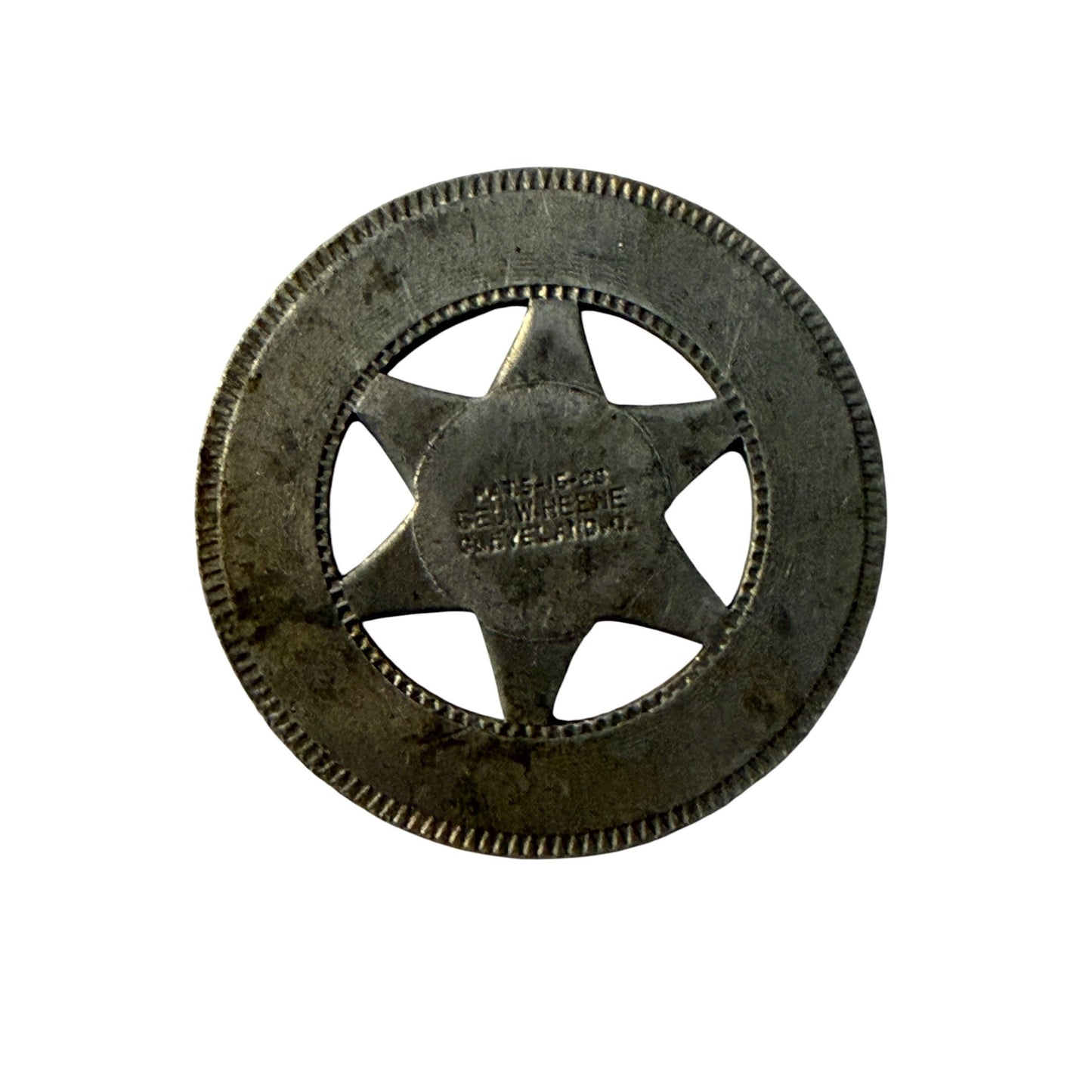 Antique 1926 M L Yarger New Londen Ohio Aluminum Advertising Token Geo W Heene Cleveland