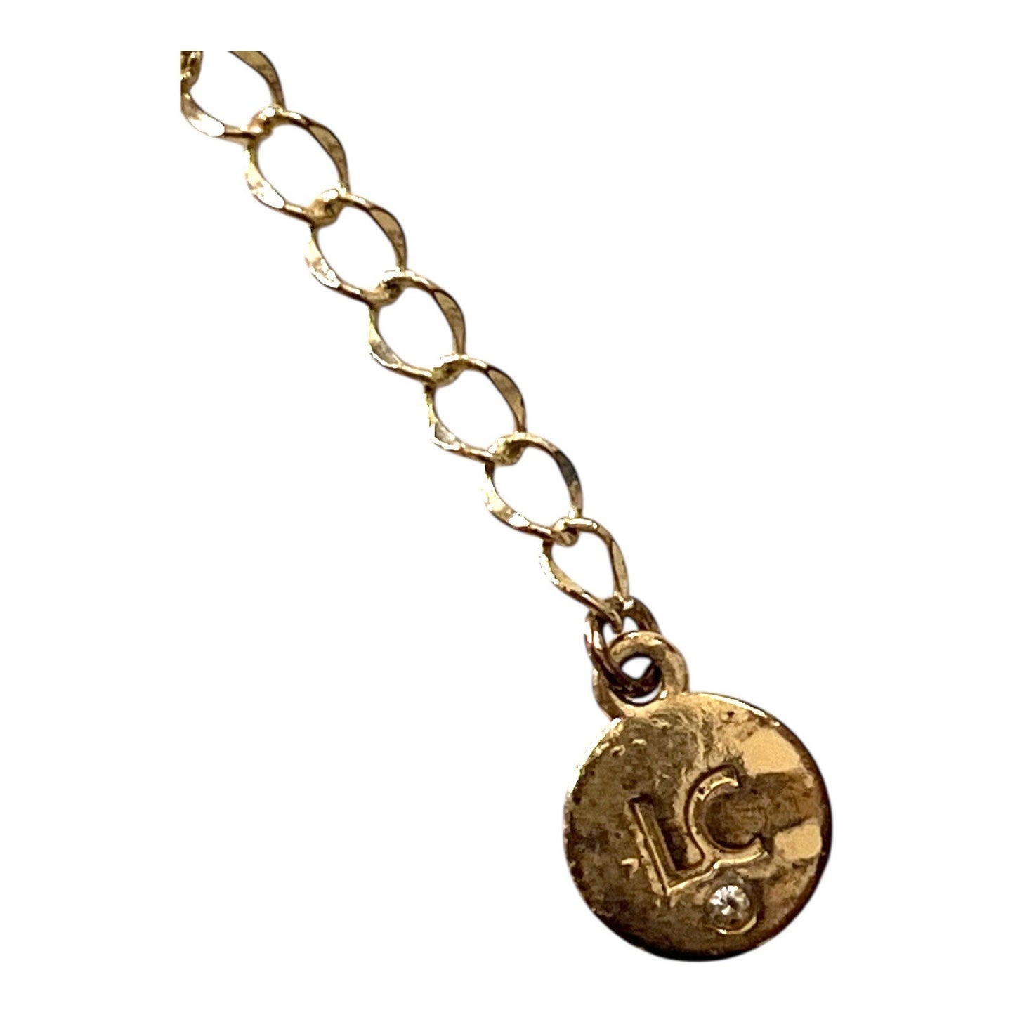 Vintage Liz Claiborne Gold Tone 6-Section Floating Oval Pendant Necklace LC