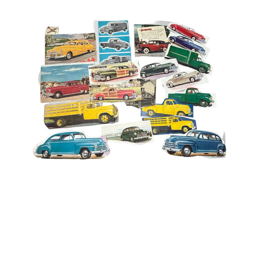 Vintage 1940s Automobile Advertising Ephemera Lot Studebaker Kaiser Frazer Jeepster