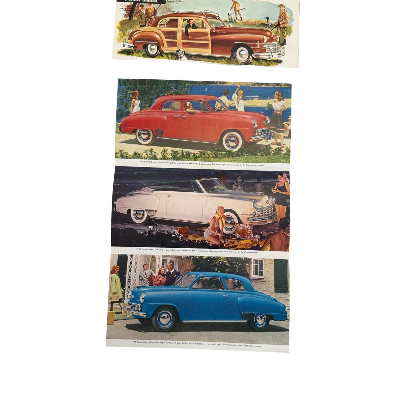 Vintage 1940s Automobile Advertising Ephemera Lot Studebaker Kaiser Frazer Jeepster