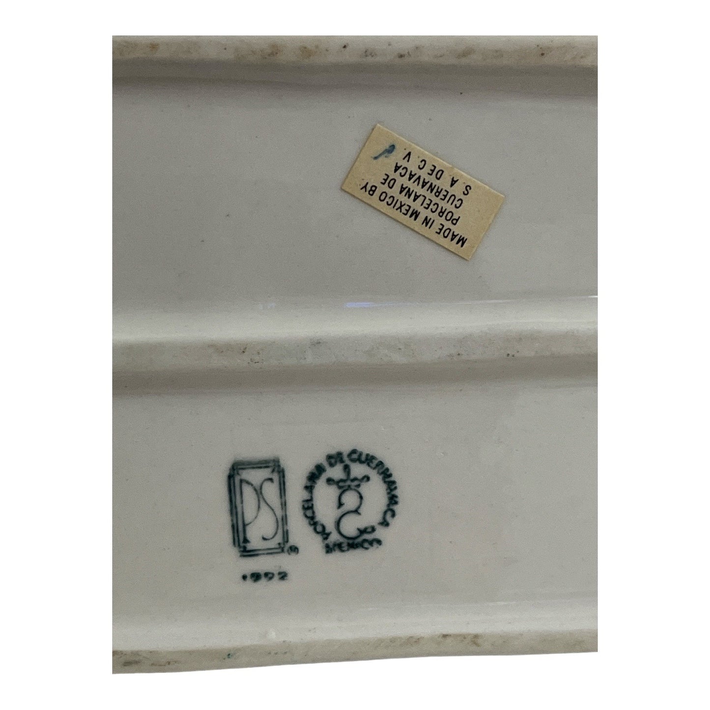 Porcelanas de Cuernavaca Mexico 1992 Porcelain Children Sledding Figurine