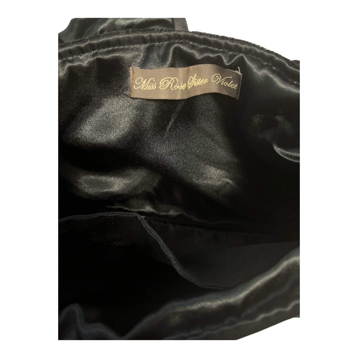 Miss Rose Sister Violet Black Velvet Purse | Rosette Evening Bag by Robyn Story Designs | NWT
