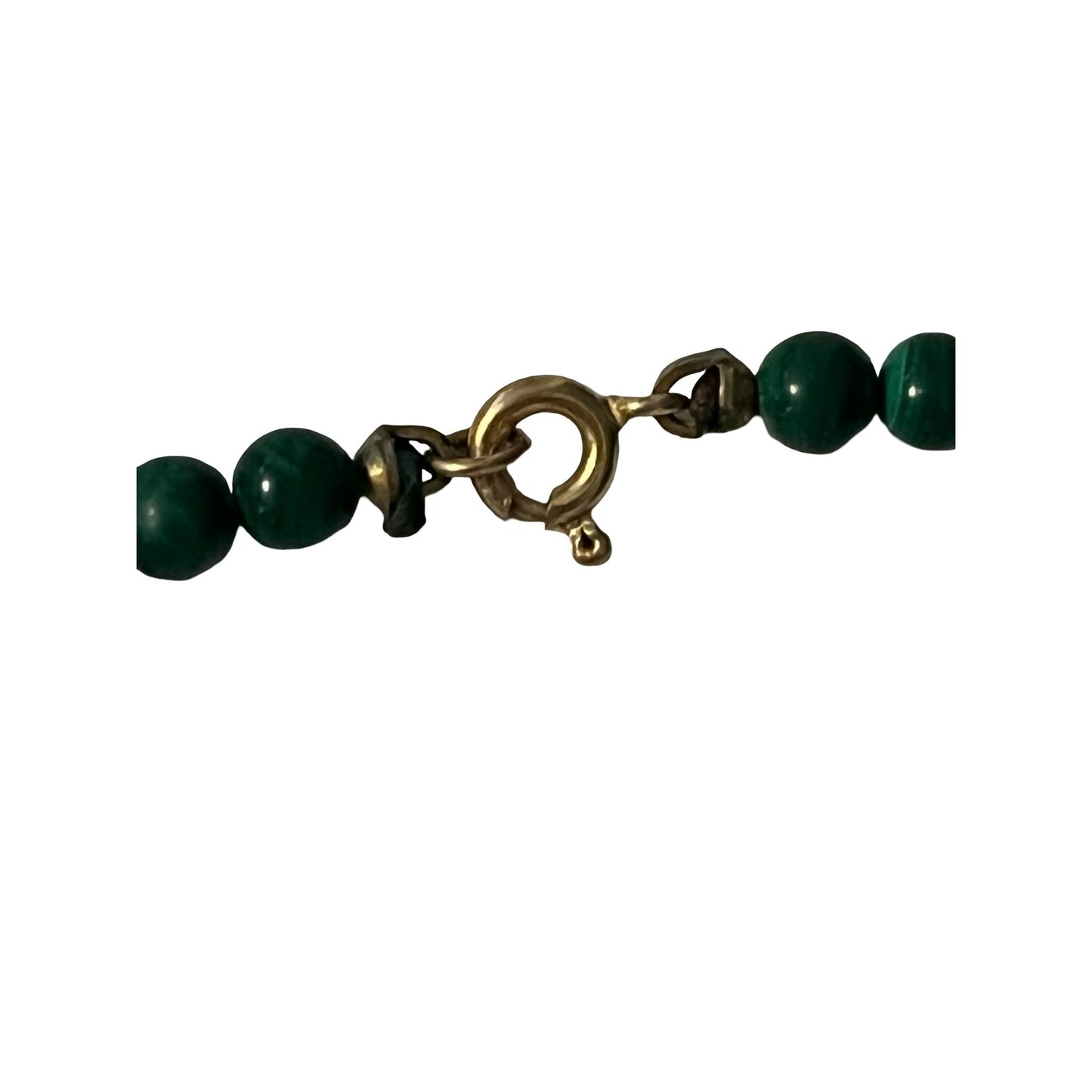 Vintage Green Malachite Style Necklace Fan Fringe Statement Beaded 14 Inch Collar