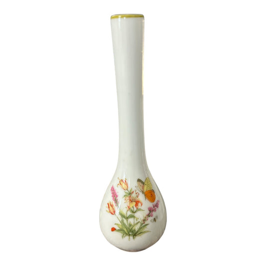 Vintage Made in Japan Ceramic Vase - 7”, Floral Butterfly Design, Collectible Decor