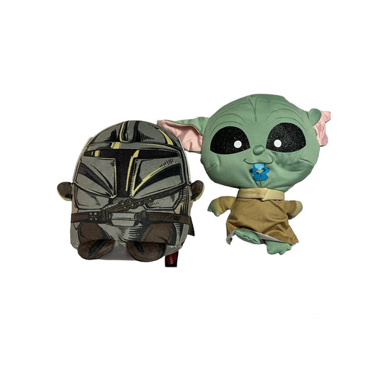 Star Wars Doorables Plush Lot Grogu Baby Yoda Mandalorian Helmet 10” Mattel