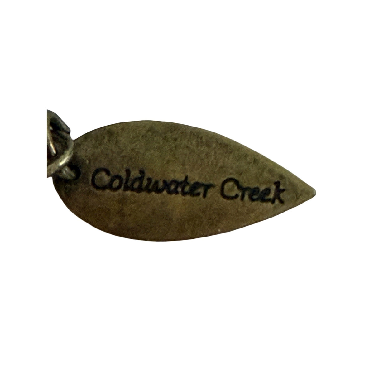 Coldwater Creek Swallow Bird Charm Necklace Blue Green Beads 16 Inch