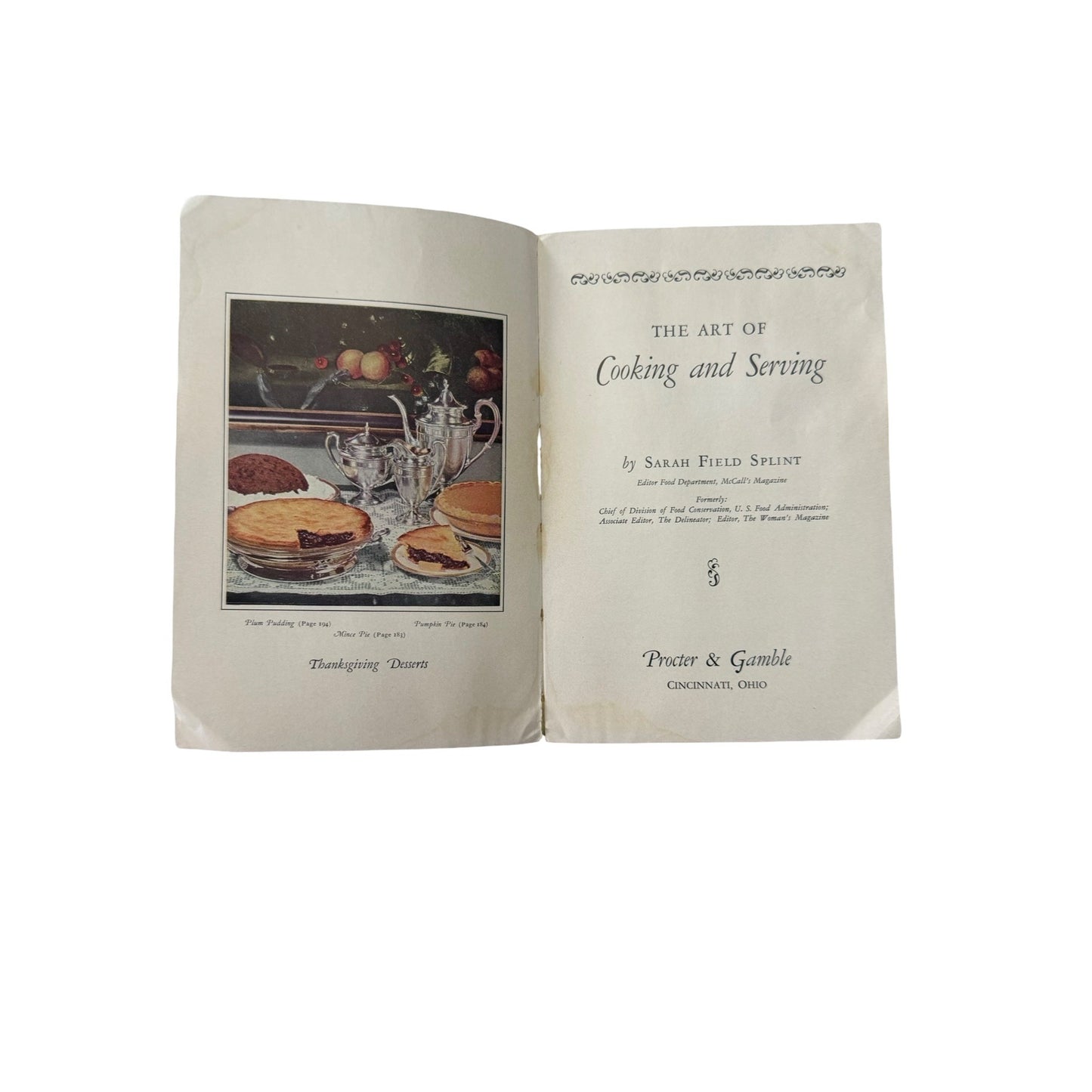 Vintage 1930s The Art of Cooking and Serving Sarah Field Splint Crisco Cookbook 549 Recipes
