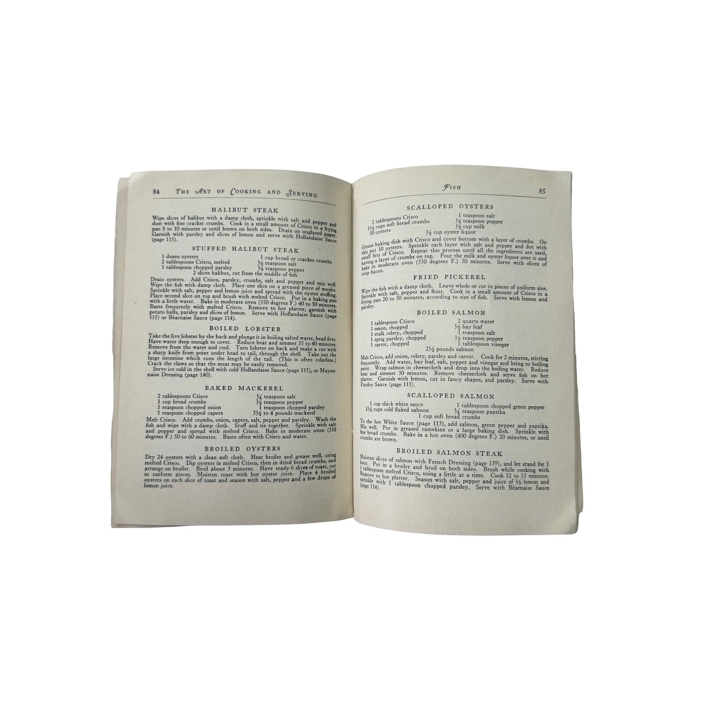 Vintage 1930s The Art of Cooking and Serving Sarah Field Splint Crisco Cookbook 549 Recipes
