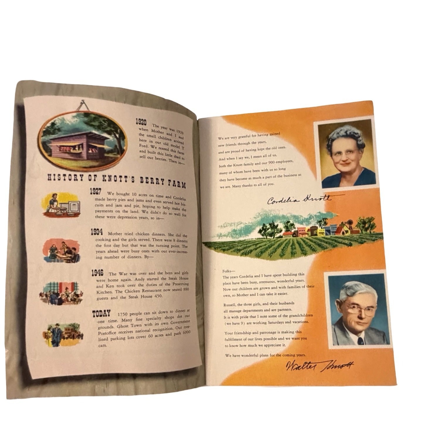 Vintage 1957 Knott's Berry Farm Steak House in Ghost Town Menu Souvenir Booklet Buena Park CA