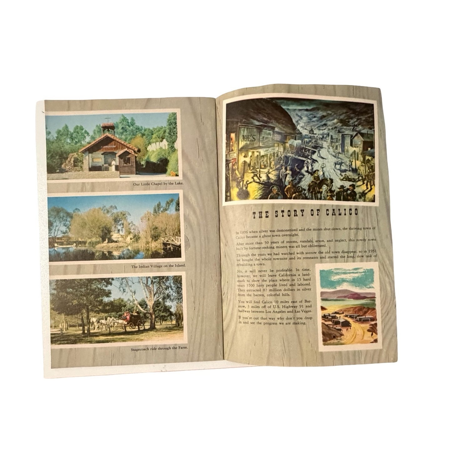 Vintage 1957 Knott's Berry Farm Steak House in Ghost Town Menu Souvenir Booklet Buena Park CA