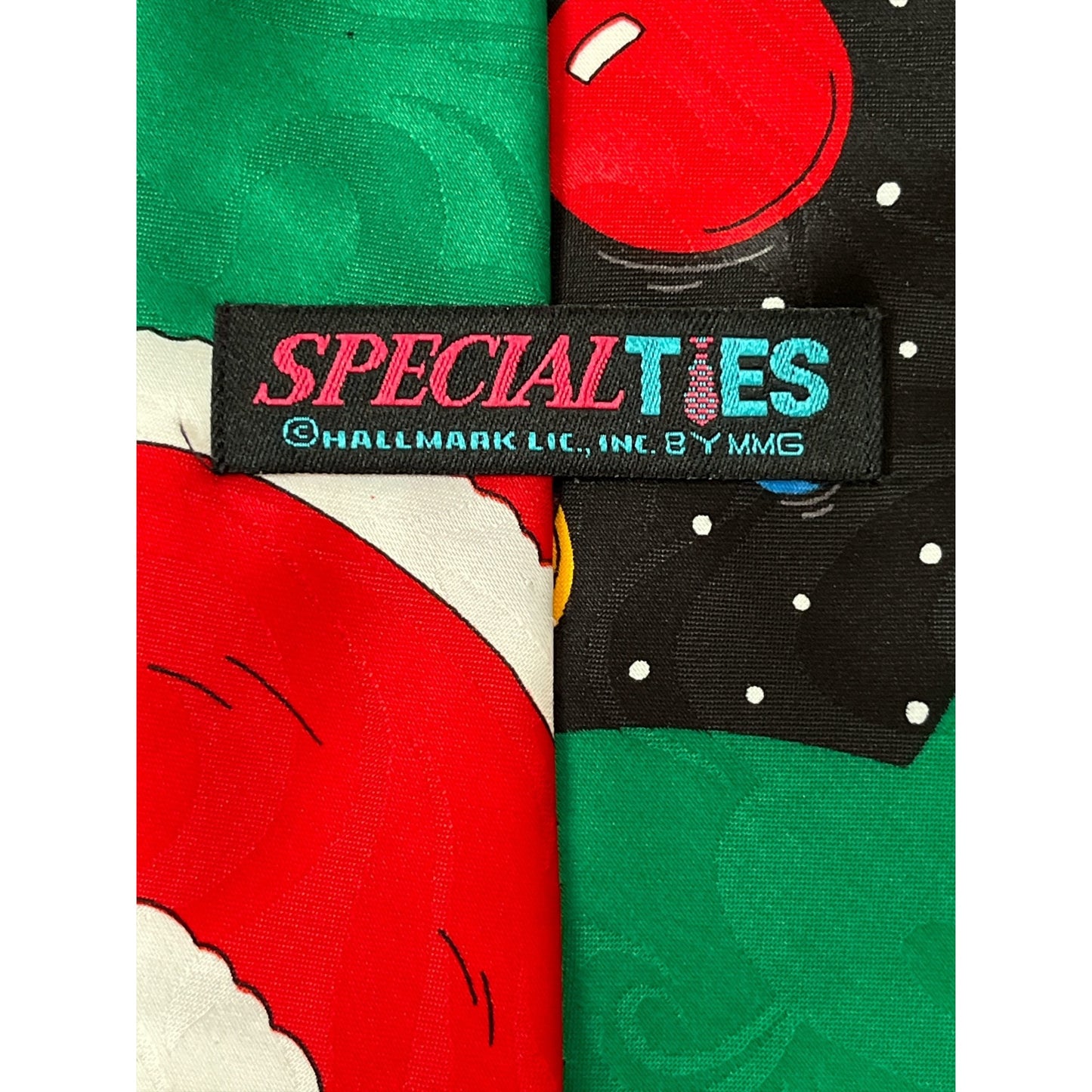 Vintage Hallmark Christmas Necktie Santa Playing Pool Holiday Novelty Tie