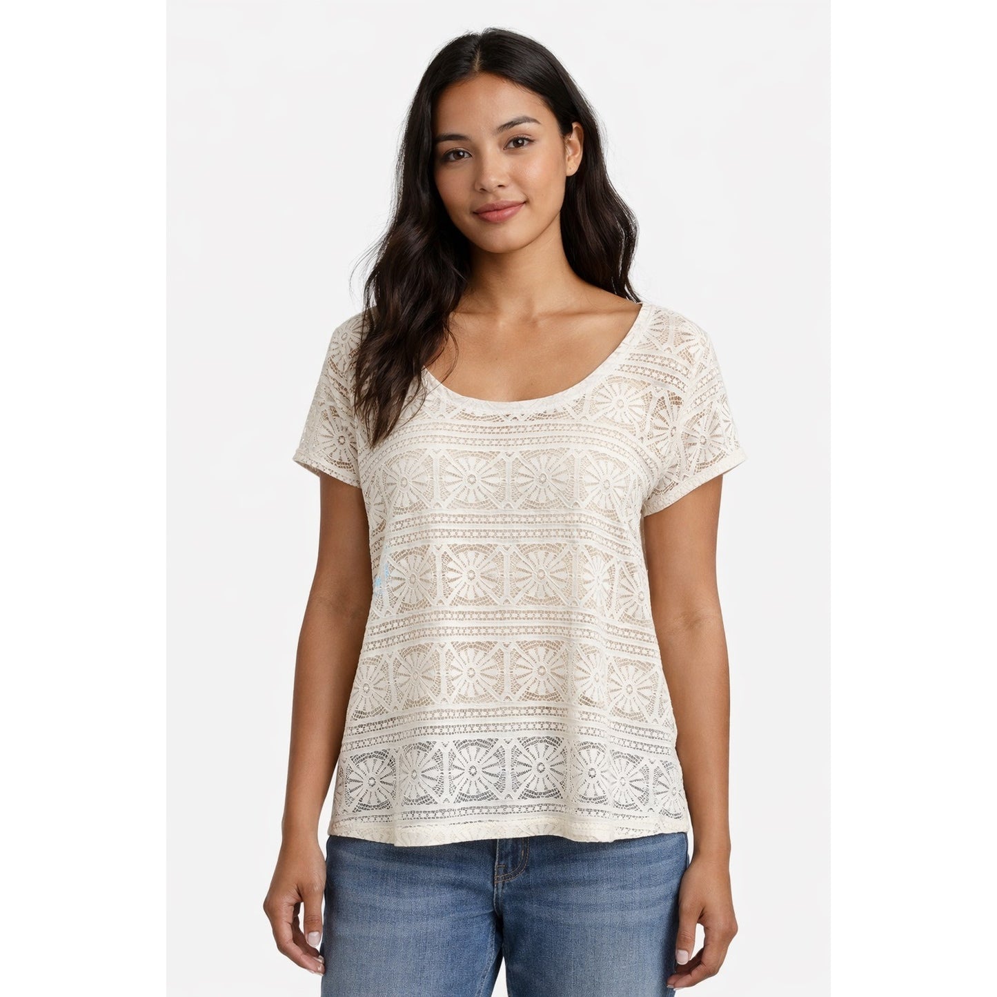 American Eagle Outfitters Lace Short Sleeve Top XL