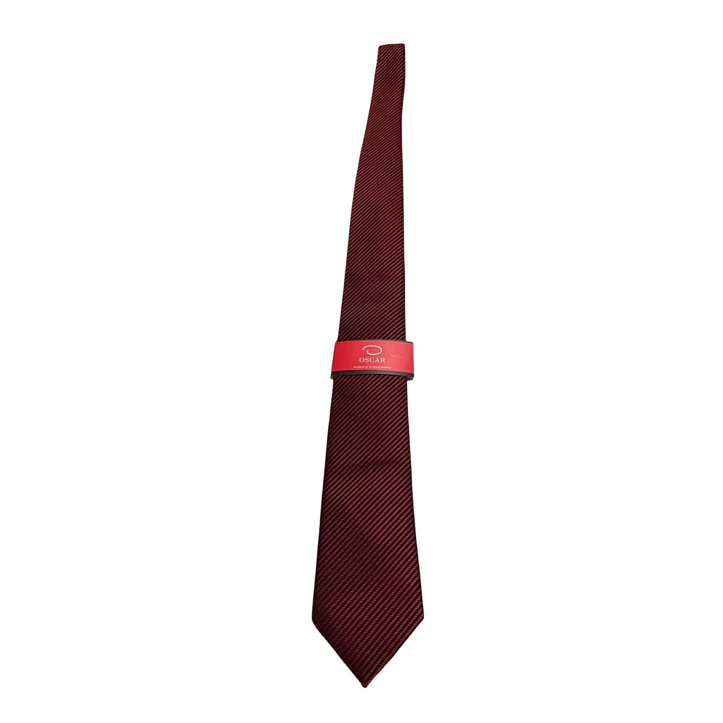 Oscar de la Renta Oscar Red Black Striped Silk Necktie New With Tag