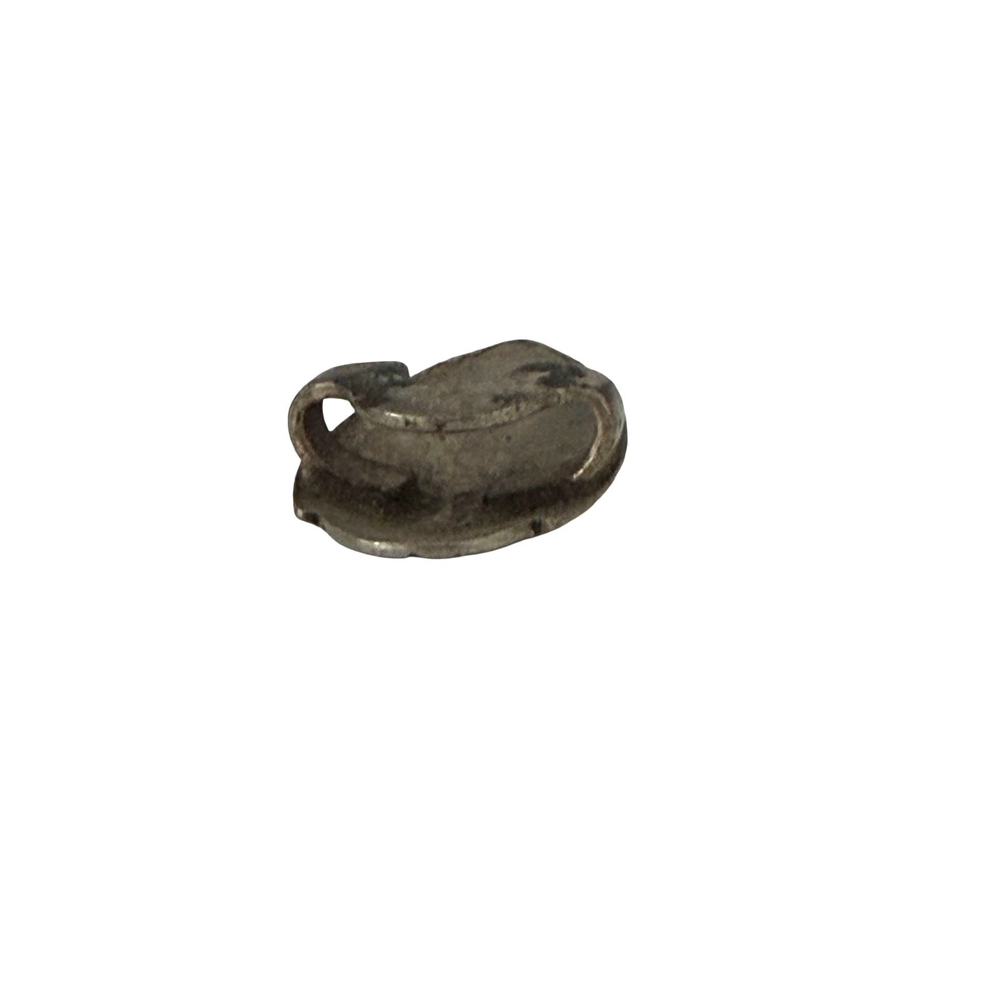 Vintage Silver Tone Shield Button Cover Ornate Monogram Heraldic Clothing Accessory