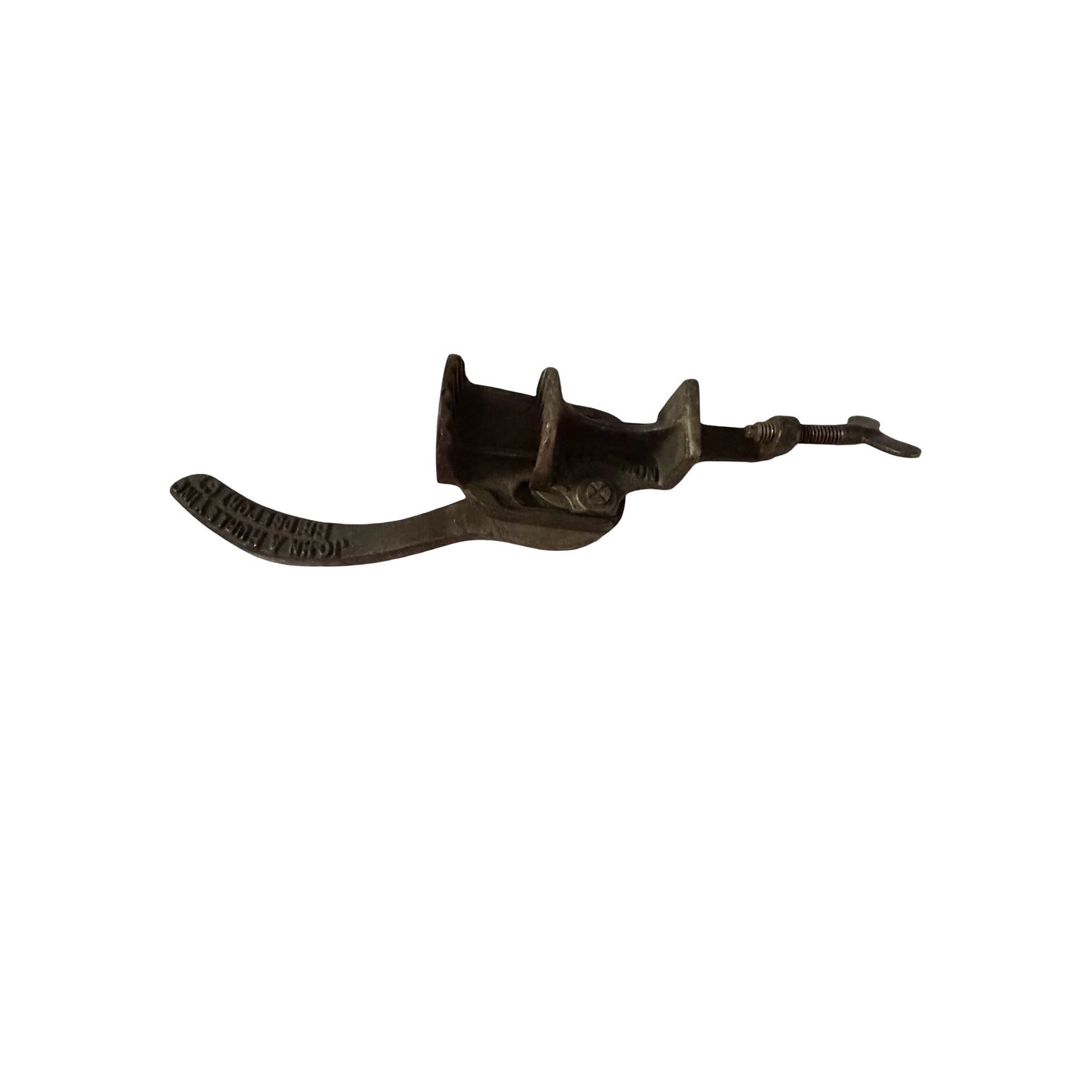 Antique John A. Hurley Inc Bench Mount Cast Iron Clamp Tool Pat Aug 17 1909 Bridgeport CT