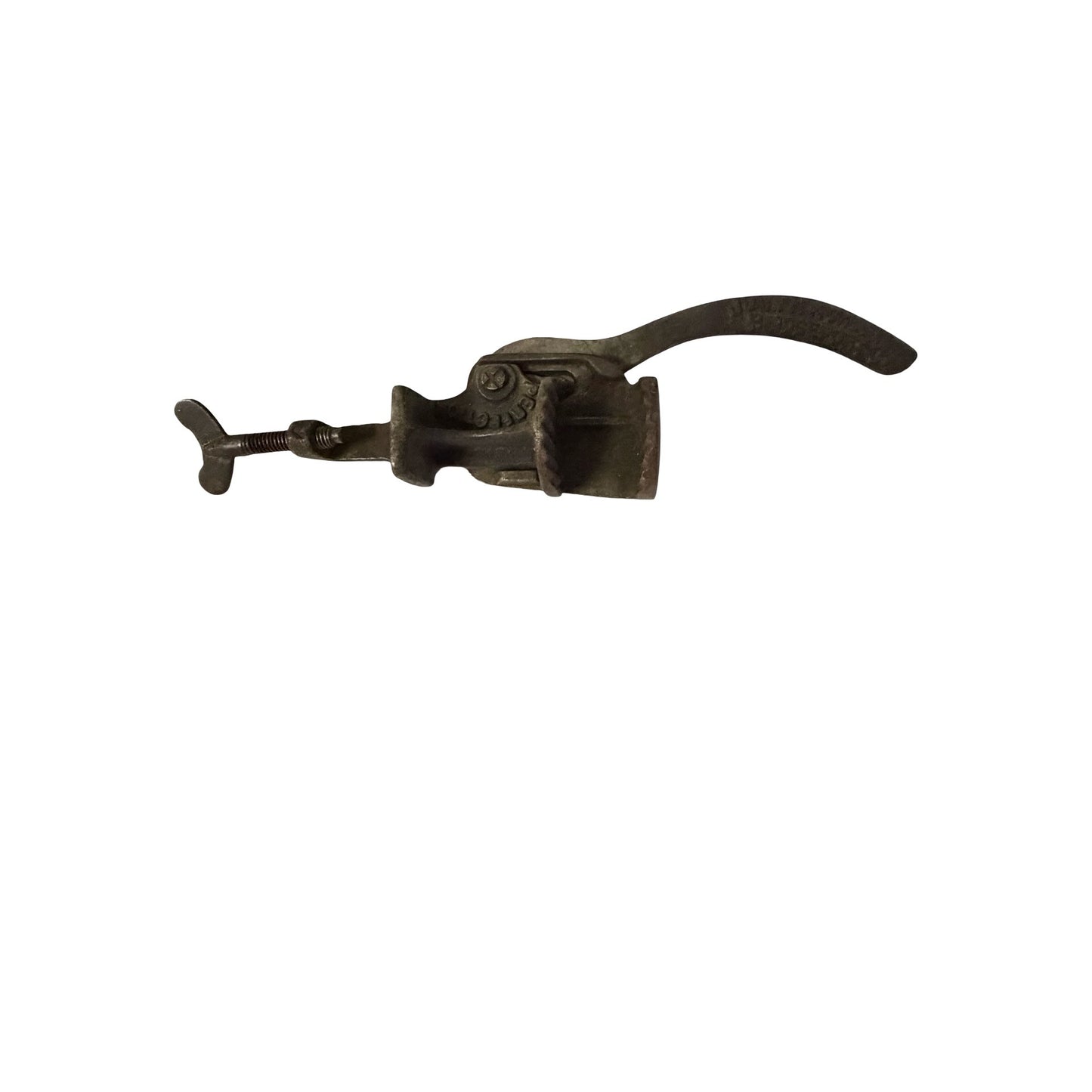 Antique John A. Hurley Inc Bench Mount Cast Iron Clamp Tool Pat Aug 17 1909 Bridgeport CT