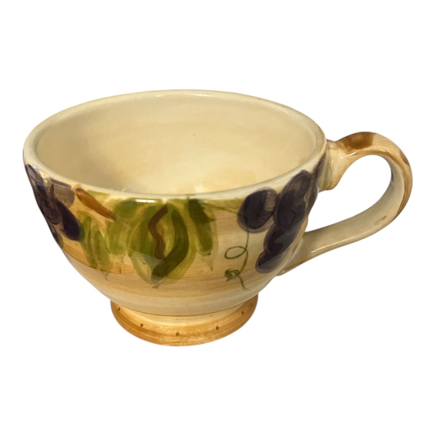 Tabletops Unlimited Provincial Grapes Oversized Soup Mug Hand Painted