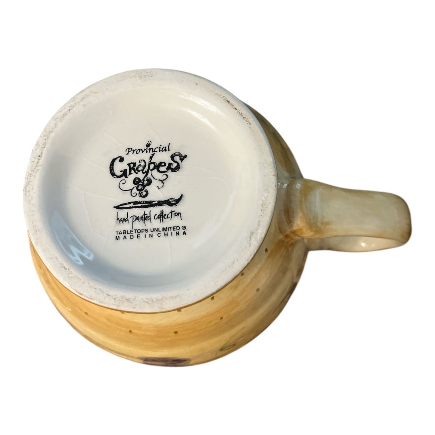 Tabletops Unlimited Provincial Grapes Oversized Soup Mug Hand Painted