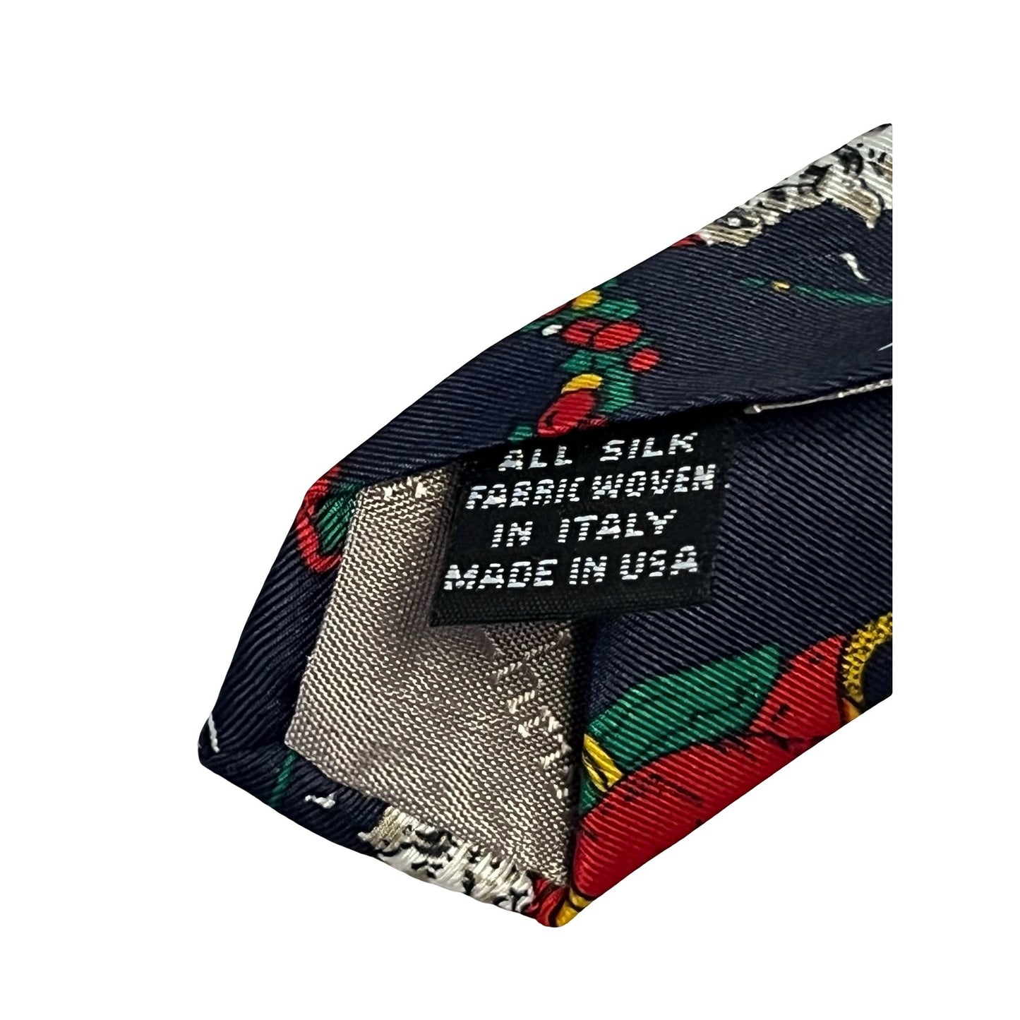 Christian Dior Monsieur Christmas Tie Santa Wreath Silk Italy USA Holiday Necktie