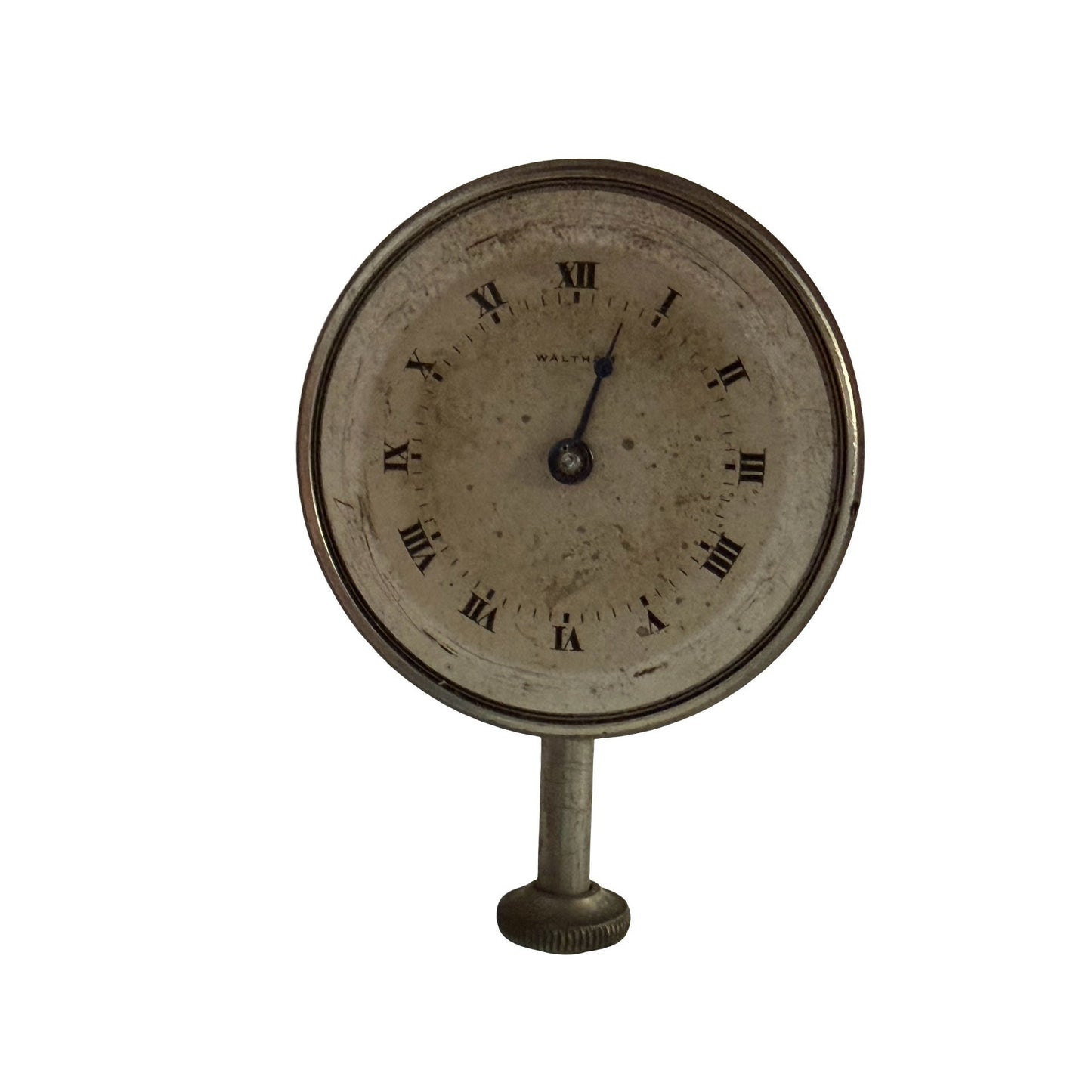 Antique Waltham Panel Mounted Clock 2.5" Roman Numeral Dial Parts Repair