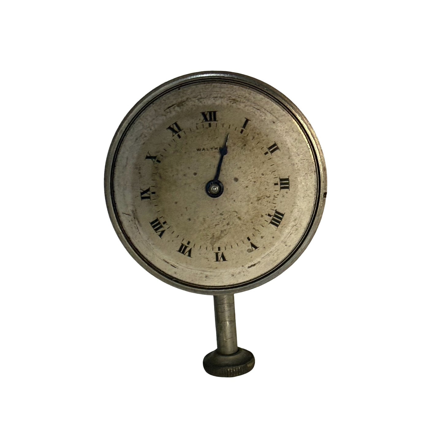 Antique Waltham Panel Mounted Clock 2.5" Roman Numeral Dial Parts Repair