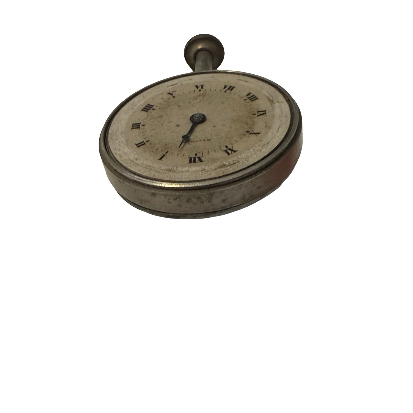 Antique Waltham Panel Mounted Clock 2.5" Roman Numeral Dial Parts Repair
