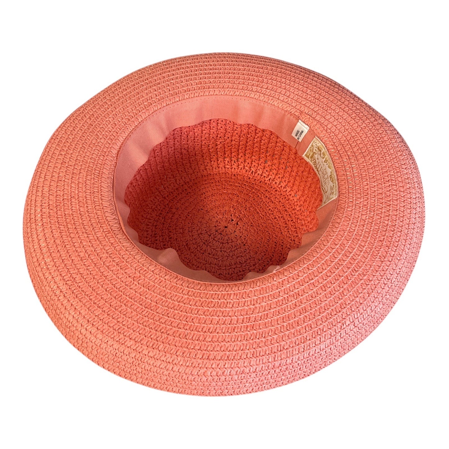Cappelli Straworld Woven Sun Hat – Coral Pink – Wide Brim – 12”