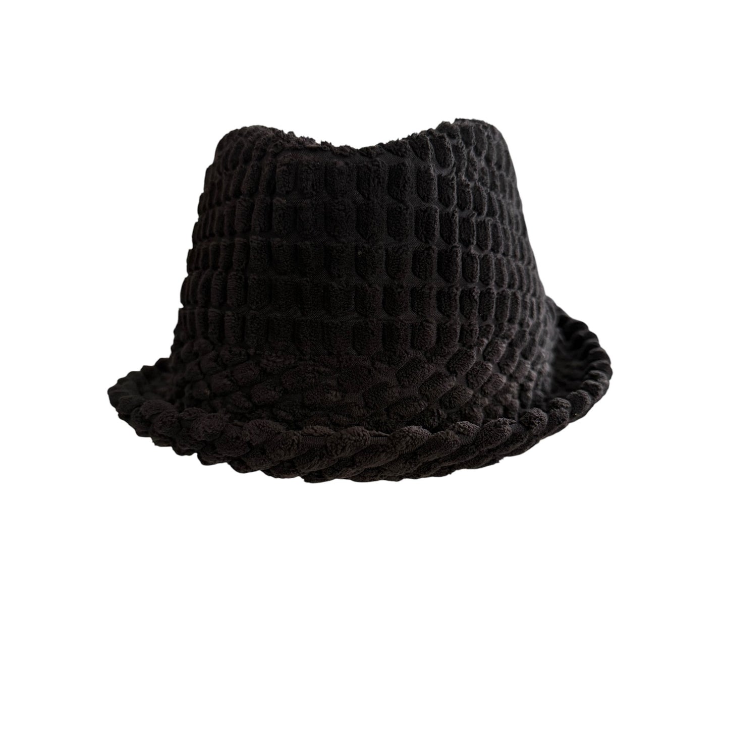 Peter Grimm Black Textured Fedora Hat Size L/XL Polyester Casual Fashion Hat