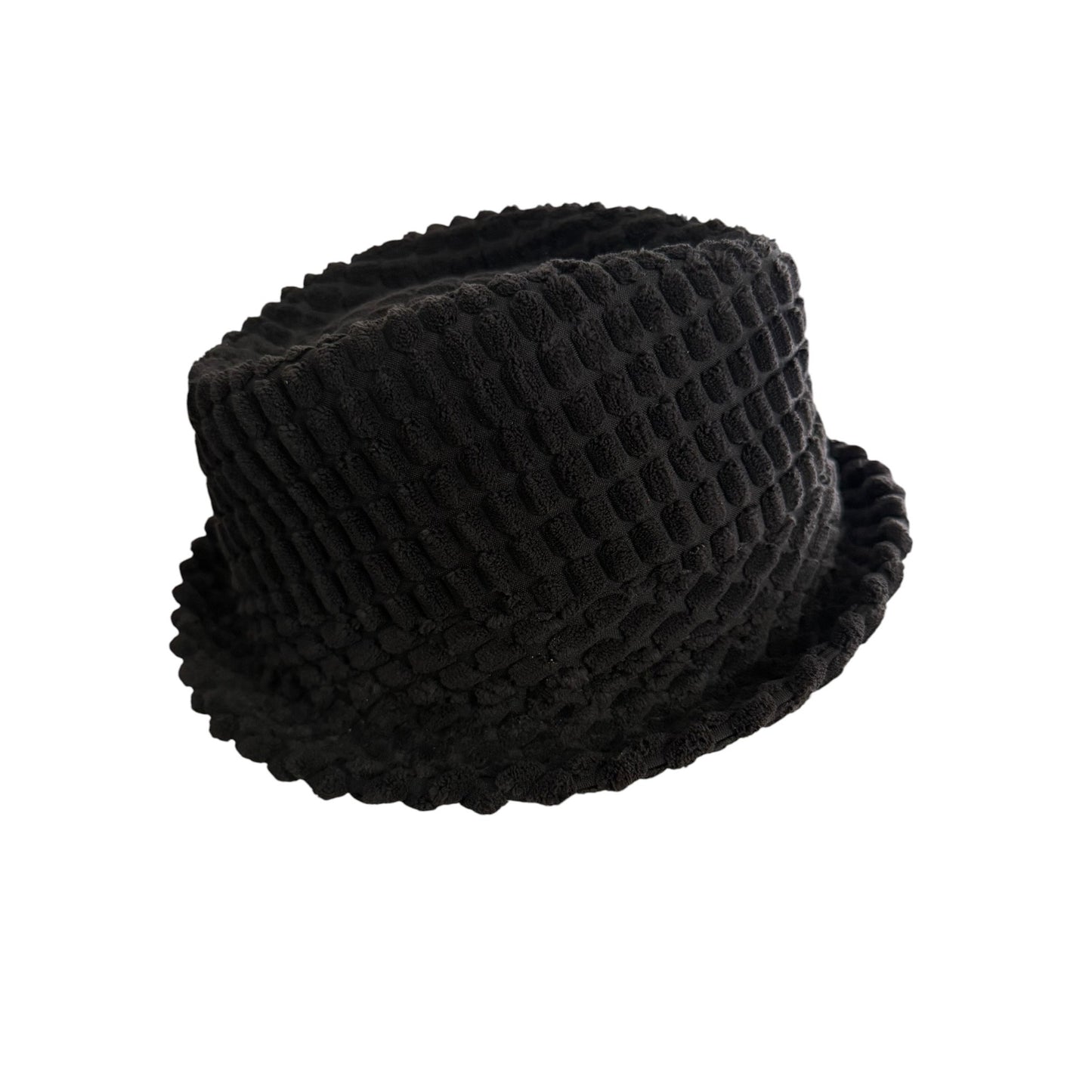 Peter Grimm Black Textured Fedora Hat Size L/XL Polyester Casual Fashion Hat