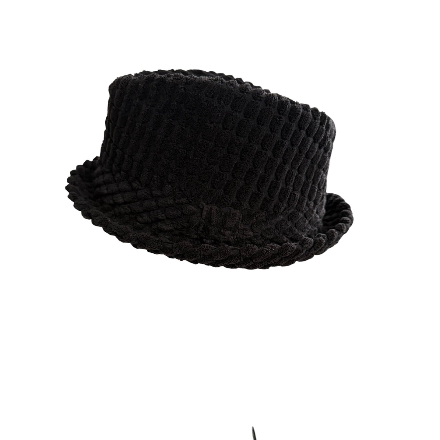 Peter Grimm Black Textured Fedora Hat Size L/XL Polyester Casual Fashion Hat