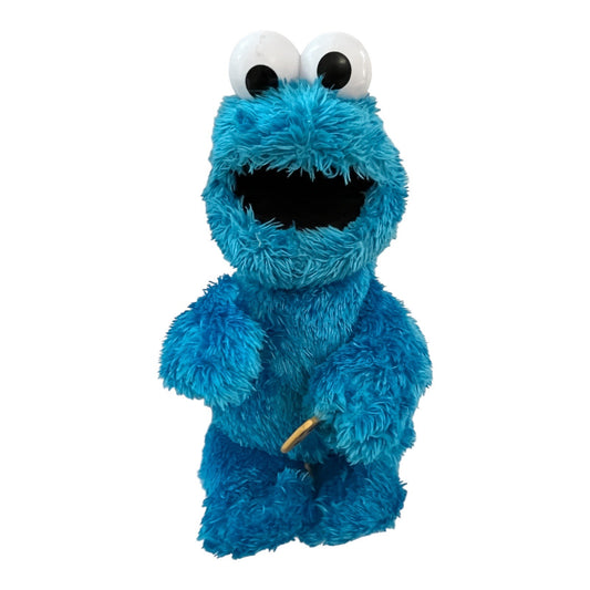 2017 Hasbro Sesame Street Talking Cookie Monster Plush Toy – 14” – Interactive – Shakes & Talks – Blue Fuzzy