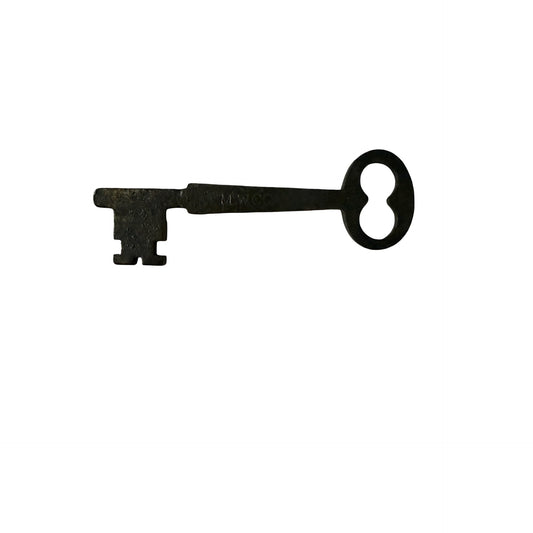 Antique M W & Co Skeleton Key Mallory Wheeler New Haven Connecticut 2.5 Inch