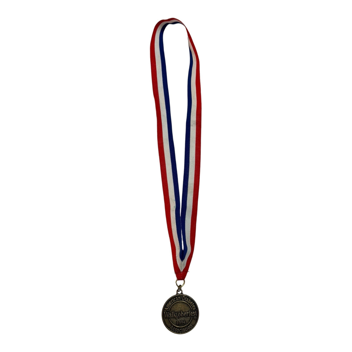 1994 American Diabetes Association Walktoberfest Medal Red White Blue Ribbon