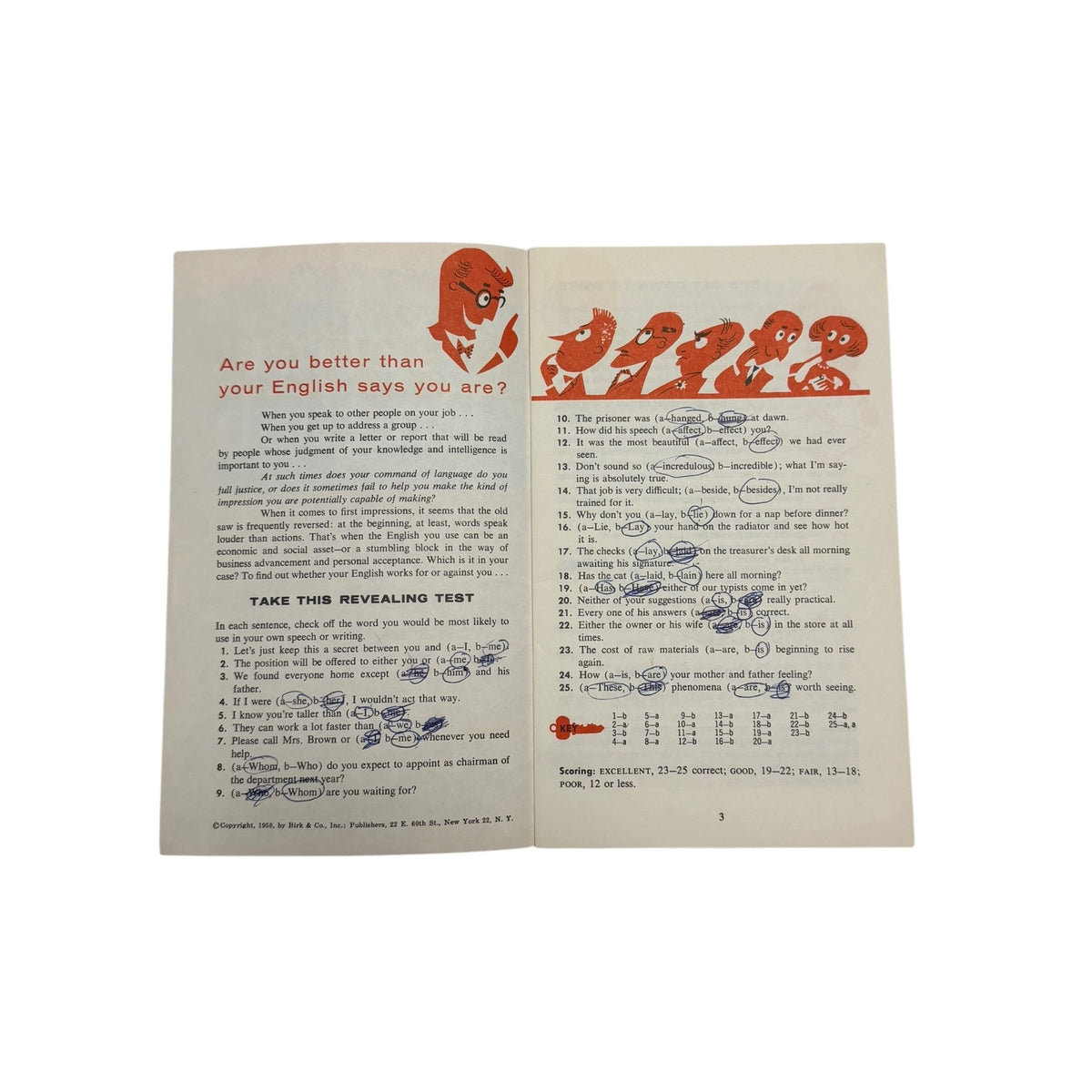 Norman Lewis Better English Easy Ways to Better English Vintage 1958 Grammar Booklet GM