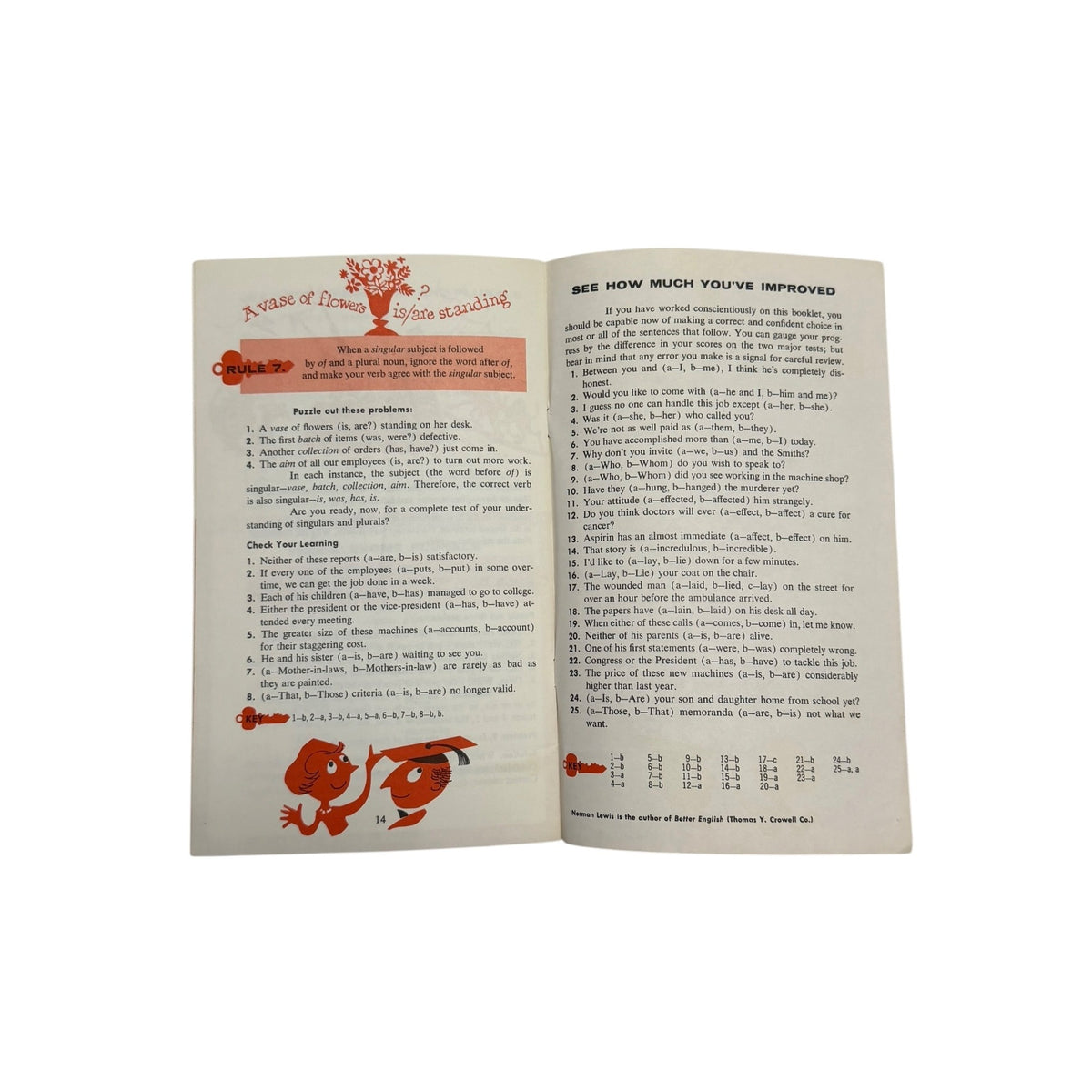 Norman Lewis Better English Easy Ways to Better English Vintage 1958 Grammar Booklet GM