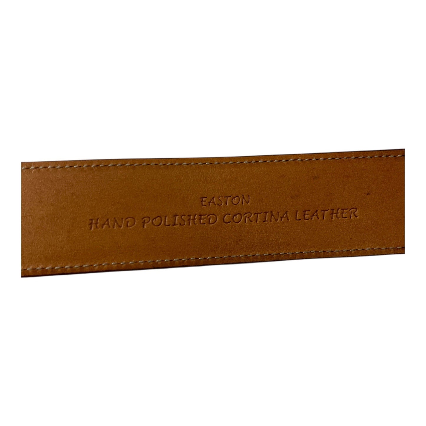 Early 2000s Trafalgar Men’s Size 38 Easton Cortina Leather Belt – Dark Brown – Hand Polished Made in USA