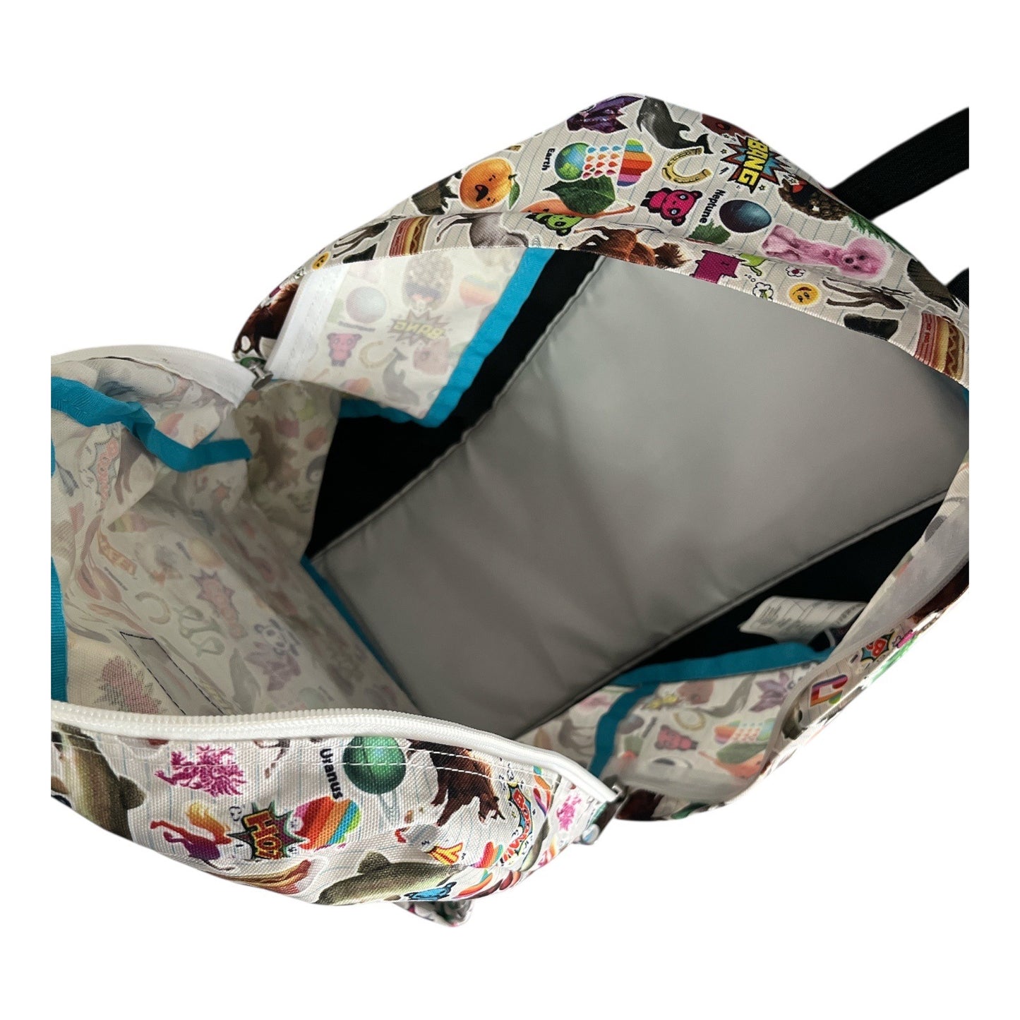 JanSport SuperBreak Backpack – Emoji Sticker Print – 15x13x9x5