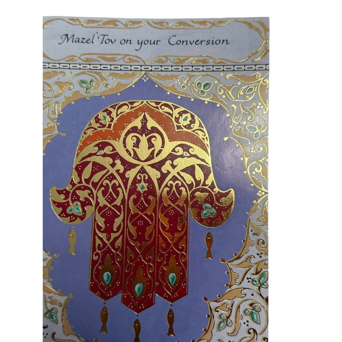 Mickie Caspi Jewish Conversion Hamsa Greeting Card Hebrew Judaica Packet Israel