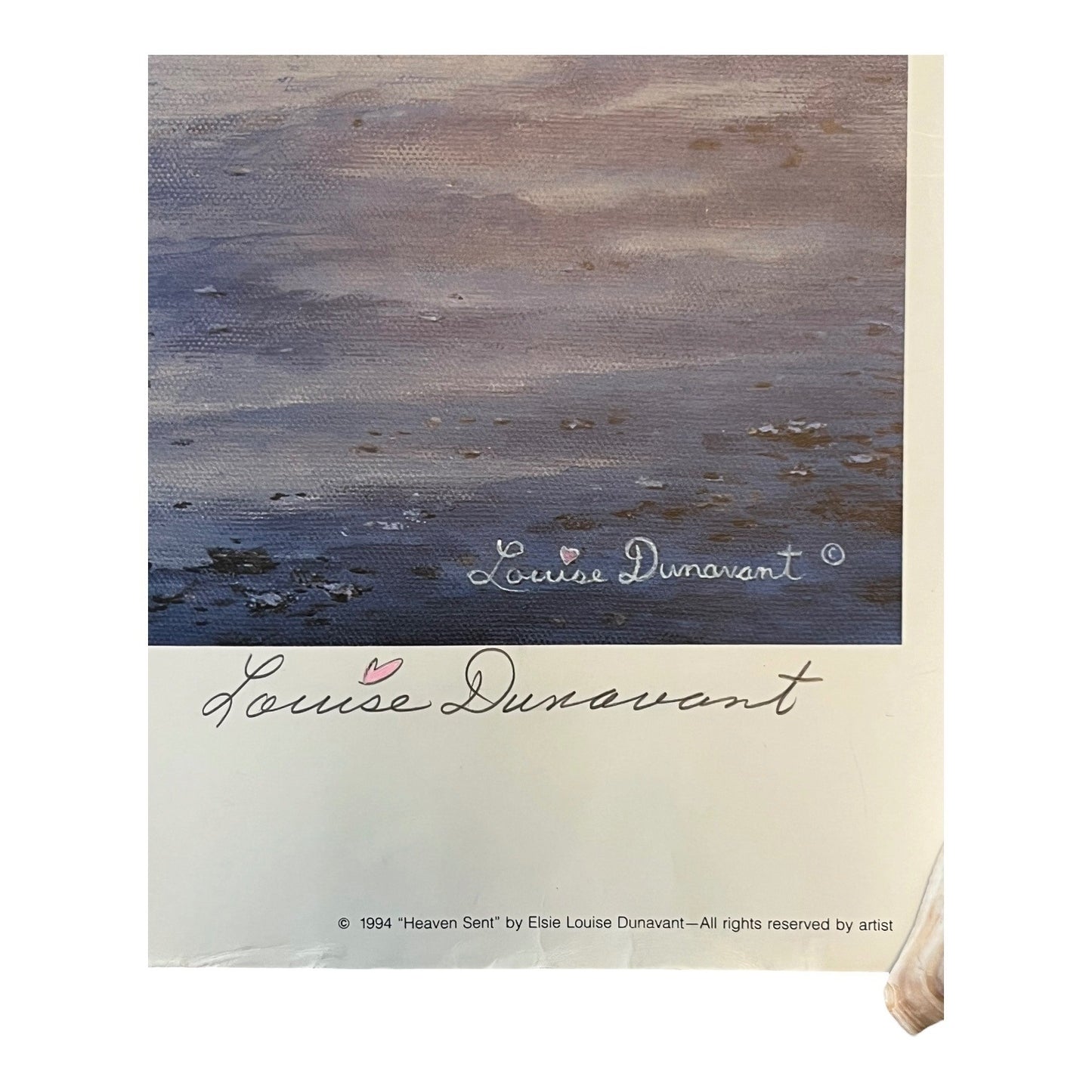 Vintage Elsie Louise Dunavant “Heaven Sent” 1994 Print Signed Artist Proof 27x22