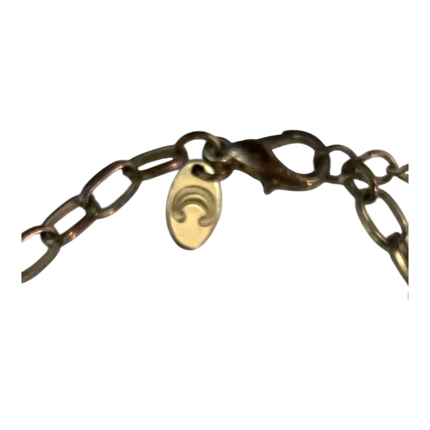 Coldwater Creek Coral Statement Bib Necklace Gold Tone Chain Signed C