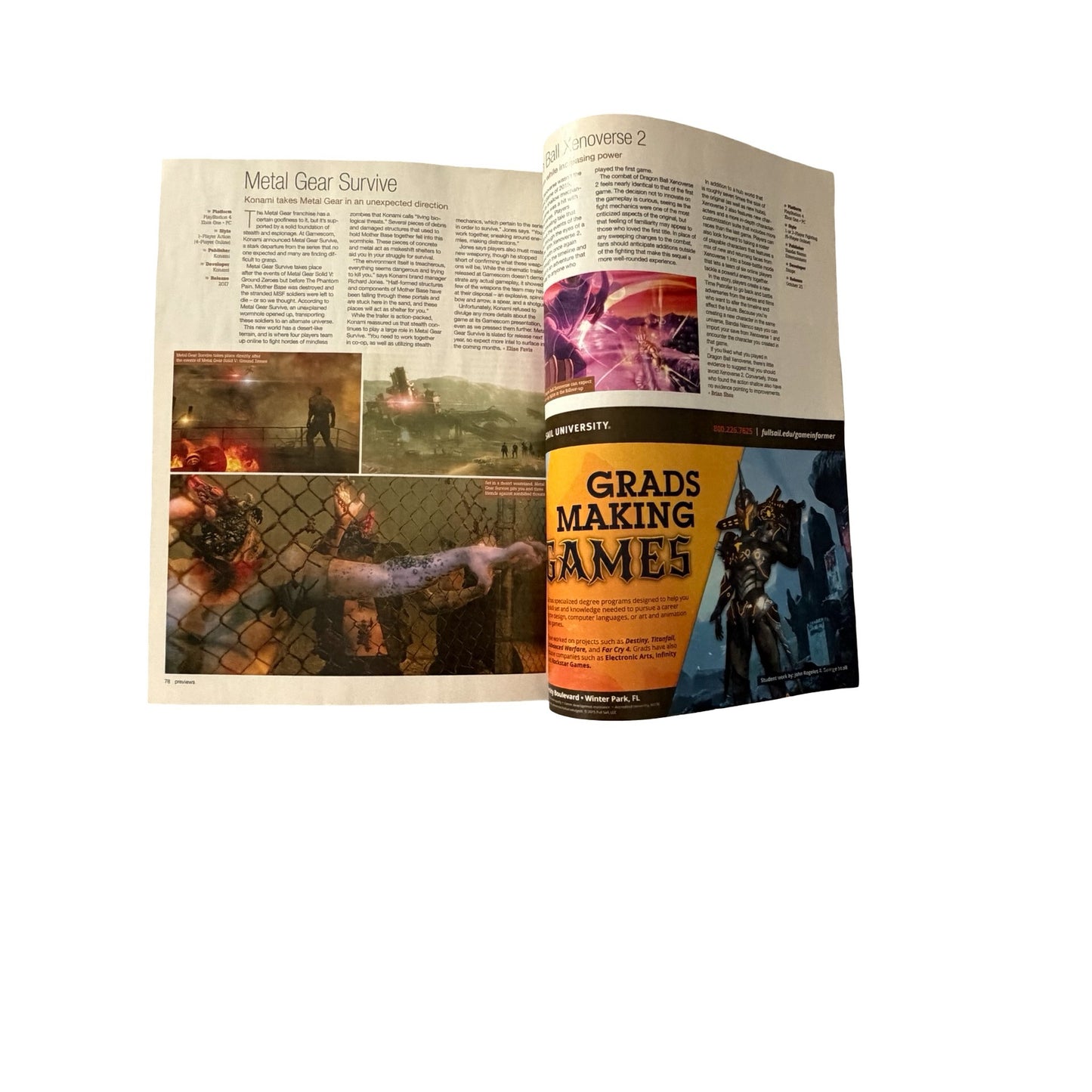 Lot of 4 Game Informer Magazines Horizon Zero Dawn Shadow of War VR Hellblade 2017