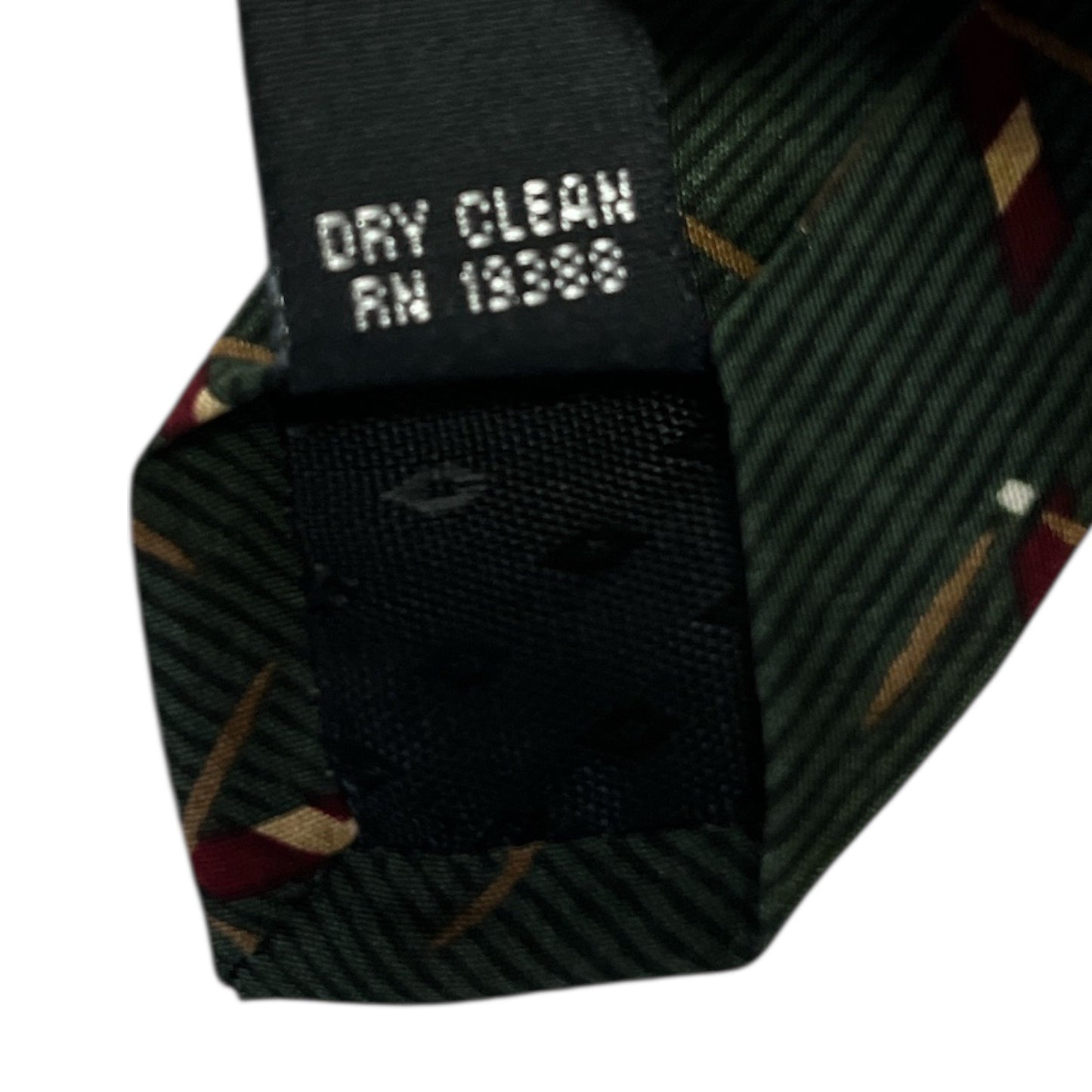 Vintage Etienne Aigner Men’s Silk Tie – Green with Polo Mallet Print