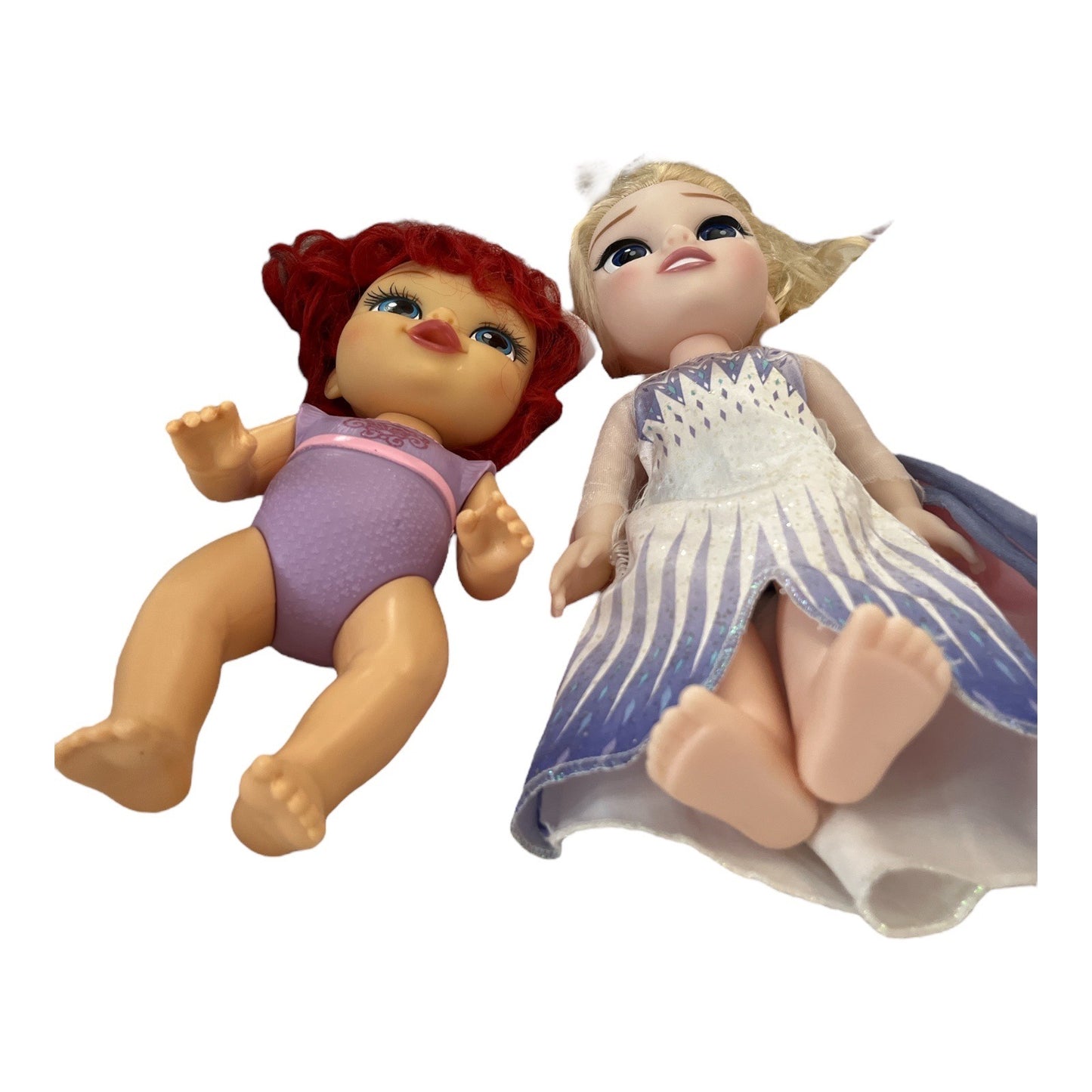 Disney Princess Elsa Doll & Baby Doll Set 11" & 13" Figures With Outfits