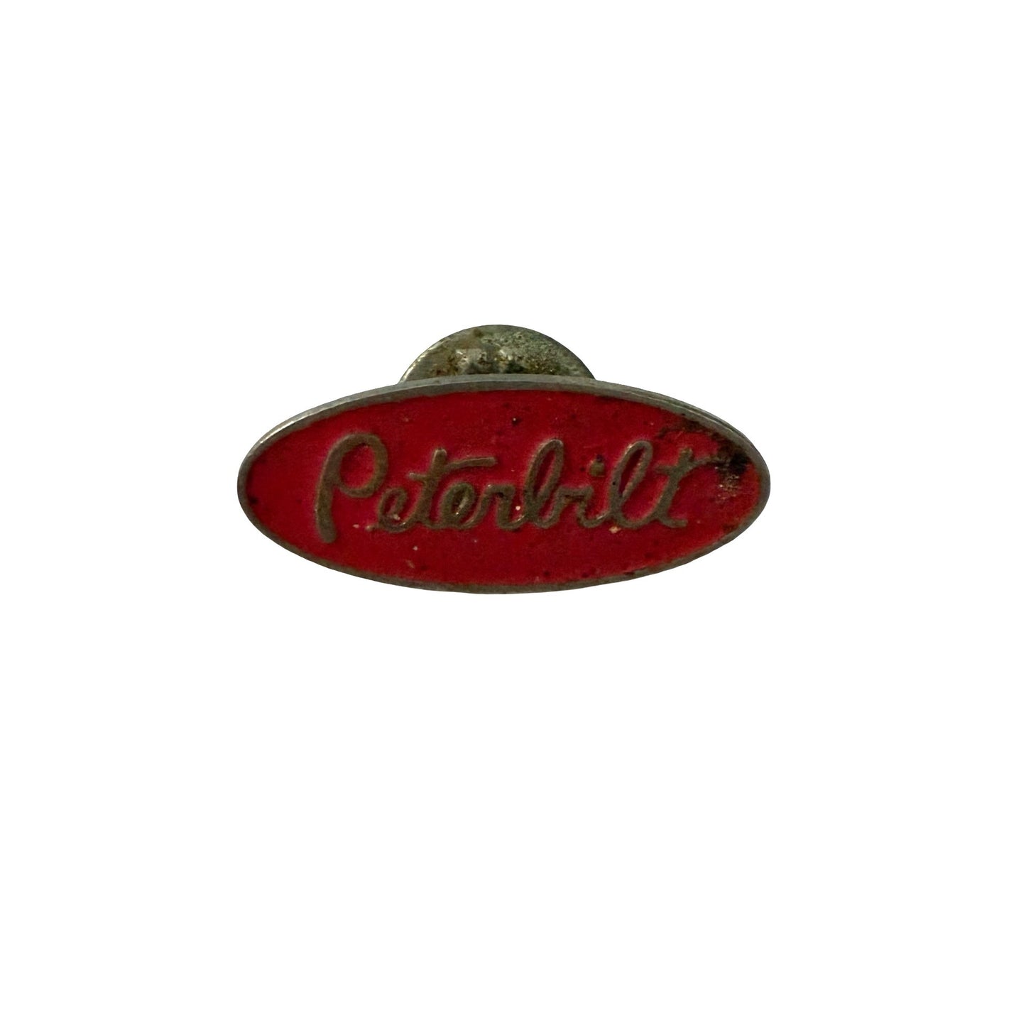 Vintage Peterbilt Red Enamel Truck Logo Lapel Pin Tie Tack