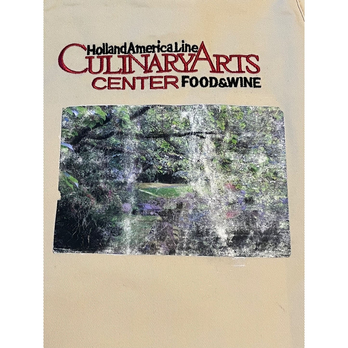 Holland America Line Culinary Arts Center Apron Food & Wine Cruise Souvenir Beige